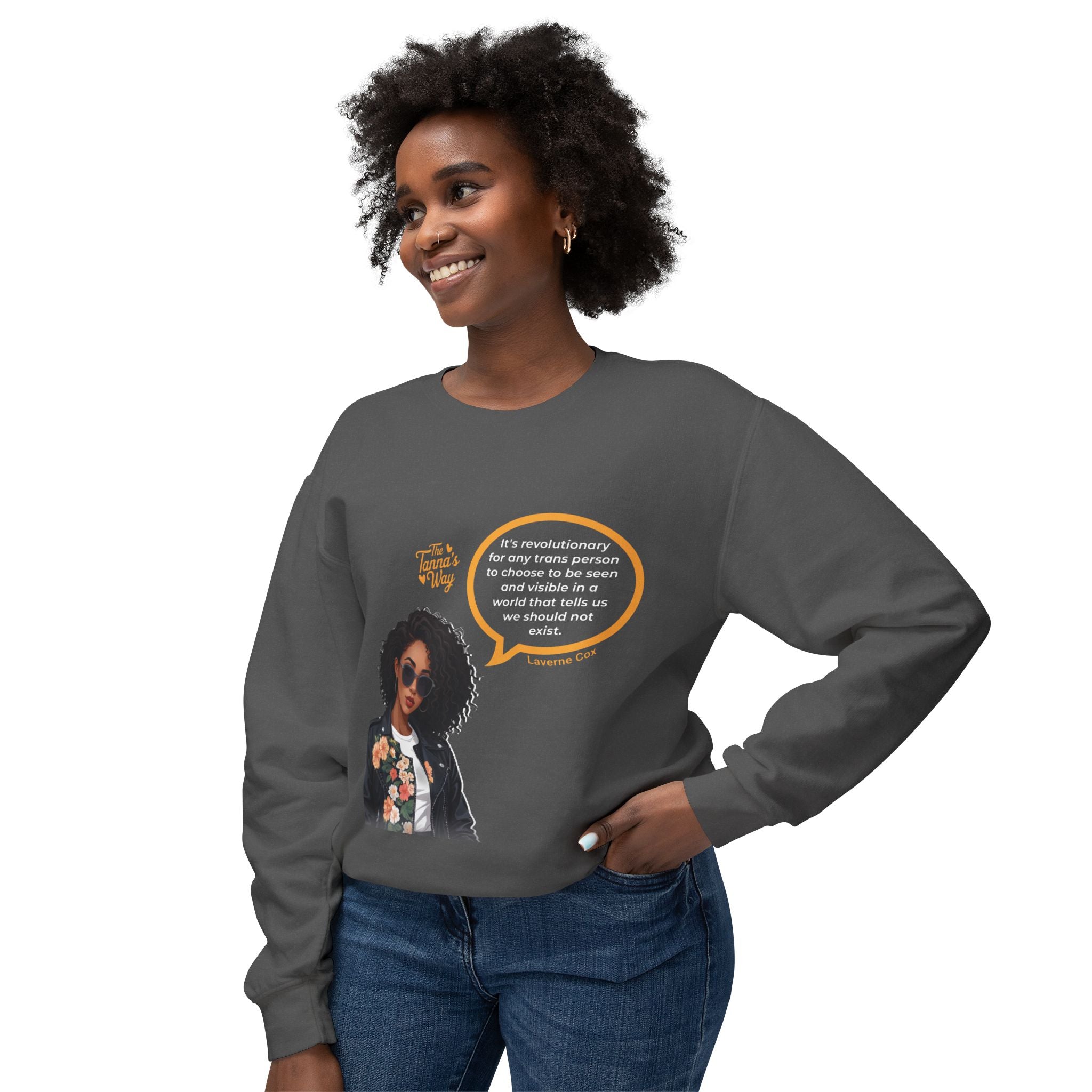 Laverne Cox | Unisex Lightweight Crewneck Sweatshirt